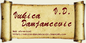 Vukica Damjančević vizit kartica